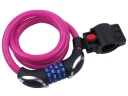 Digit Combination Bike Bicycle Steel Lock Cable-Purple